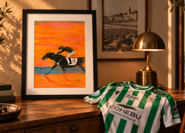 La artista Elena Martínez pone su arte al servicio del Atlético Sanluqueño CF